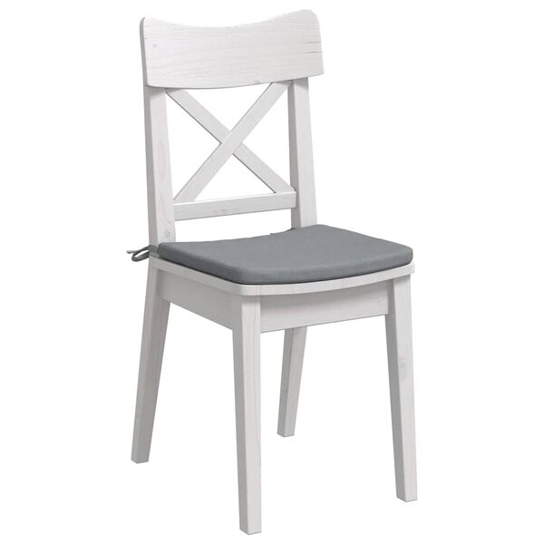 vidaXL Sēdvietas spilventiņi 4 pcs Gai&scaron;i pelēks 40 x 40 x 3 cm audums