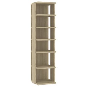 vidaXL apavu plaukts, ozolkoka krāsa, 27,5x27x102cm, inženierijas koks