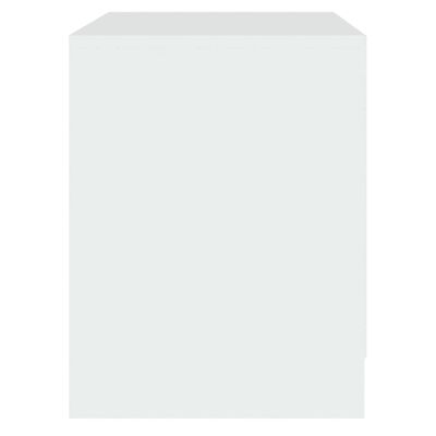 vidaXL naktsskapītis, 45x34,5x44,5 cm, balts, skaidu plāksne