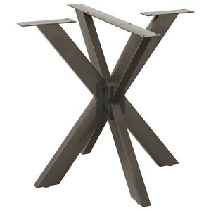 vidaXL ēdamgalda kāja, zirnekļa forma, melna, 85x85x(72-73) cm, tērauds