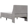 vidaXL Gultas rāmis ar matraci Gai&scaron;i pelēks 80 x 200 cm Samts