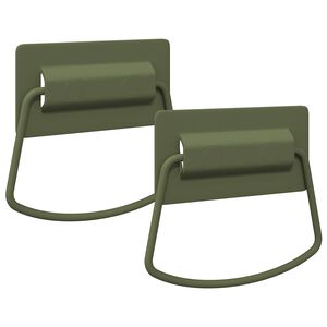 vidaXL Kabineta rokturi 2 pcs Olīvu zaļ&scaron; 85 x 45 mm Metāls