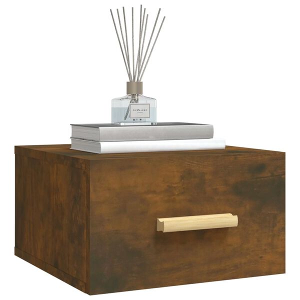 vidaXL sienas naktsskapīši, 2 gab., ozolkoka krāsa, 35x35x20 cm