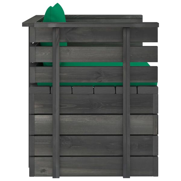 vidaXL 12-daļīgs dārza pale&scaron;u mēbeļu komplekts ar matračiem, priede