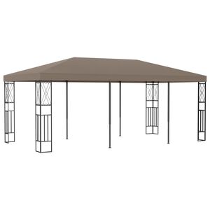 vidaXL dārza nojume, 6x3 m, pelēkbrūns audums