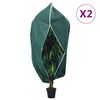 vidaXL augu pārsegi ar rāvējslēdzēju, 2 gab., 70 g/m&sup2;, flīss, 1,2x1,8m