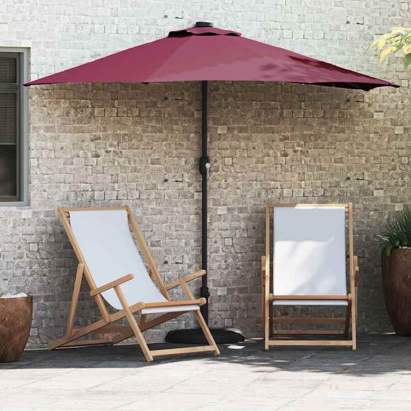 vidaXL Dārza parasols Bordo sarkans 294 x 150 x 224 cm