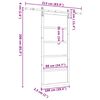 vidaXL Slīdo&scaron;ās durvis Brūna 100 x 208 cm Ciets priedes koks