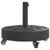 vidaXL saulessarga pamatne ar riteņiem, &Oslash;38 / 48 mm kātiem, 27 kg