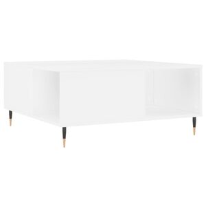 vidaXL kafijas galdiņ&scaron;, balts, 80x80x36,5 cm, inženierijas koks