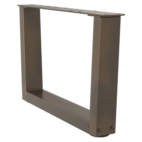 vidaXL kafijas galdiņa kājas, 2 gab., V-veida, dabīgs tērauds, 50x(30-31,3) cm