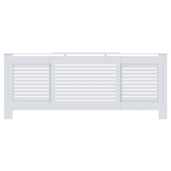 vidaXL radiatora pārsegs, balts MDF, 205 cm