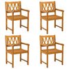 vidaXL Āra sols 4 pcs Dabiska 56 x 55,5 x 90 cm Cietā akācijas koks