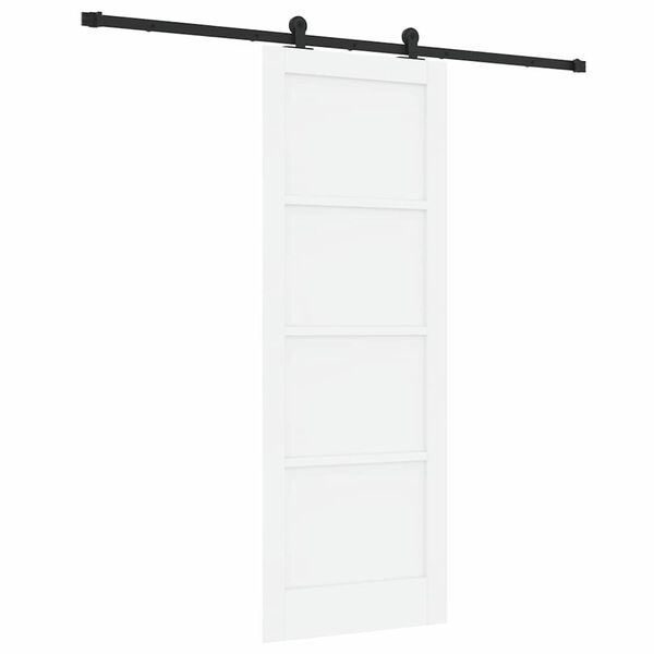 vidaXL Slīdo&scaron;ās durvis ORKDAL Balts 78 x 211 cm Ciets priedes koks