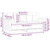 vidaXL divvietīgs dīvāns, tum&scaron;i pelēks audums, 140 cm