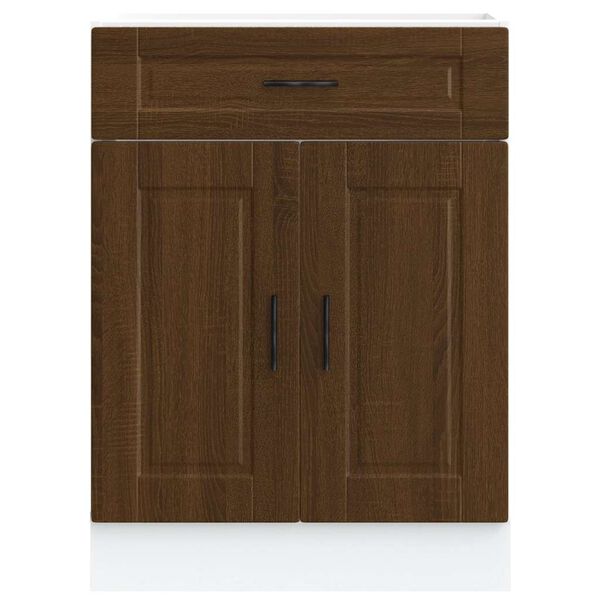 vidaXL virtuves apak&scaron;ējai skapītis, "Porto", brūna ozola