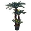 vidaXL mākslīgā cikas palma ar podiņu, 125 cm, zaļa