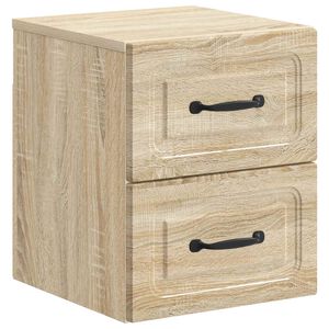 vidaXL Sienā stiprināms nakts skapis Sonomas ozols 34,5 x 33 x 40 cm