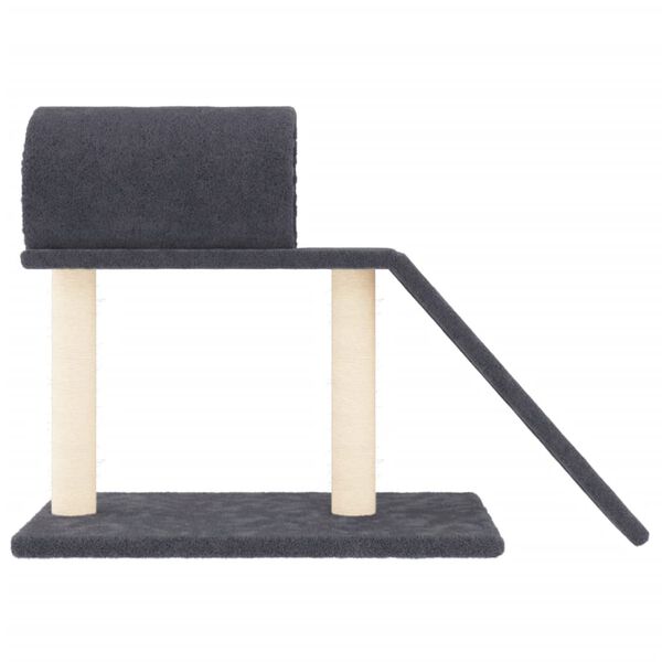 vidaXL nagu asināšanas stabi ar tuneli un kāpnēm, pelēki, 55,5 cm