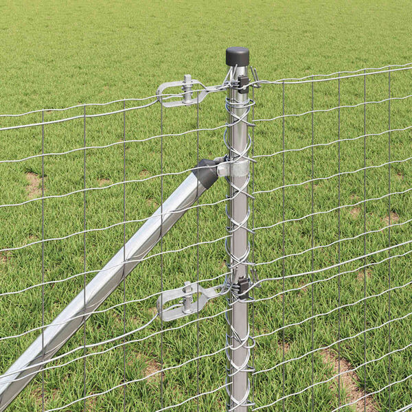 vidaXL Žoga stabi 13 pcs Sudraba Ø32mm 60 cm Cinkots tērauds