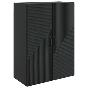 vidaXL Sienā piestiprināms skapis Melns 66 x 34,5 x 90 cm