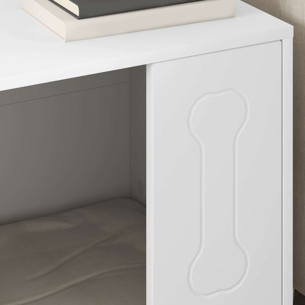 vidaXL Suņu māja Balts 44 x 42 x 49 cm Inženierijas koks