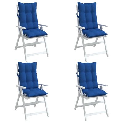 vidaXL dārza krēslu spilveni, 4 gab., spilgti zils oksforda audums