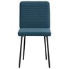 vidaXL virtuves krēsli, 4 gab., zils samts
