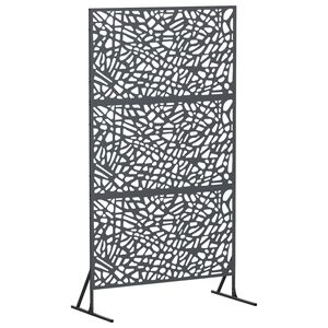 vidaXL Privātuma ekrāns 100 x 50 x 180 cm Tērauds Antracīta