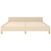 vidaXL gulta bez matrača, krēmkrāsas, 180x200 cm, audums