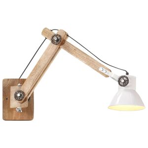 vidaXL sienas lampa, industriāls stils, balta, apaļa, E27