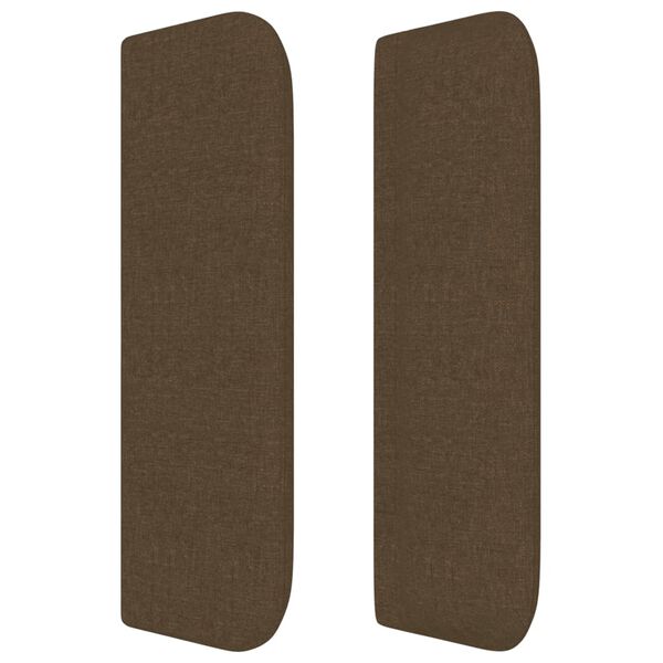 vidaXL galvgalis ar malām,163x16x78/88 cm, tum&scaron;i brūns audums