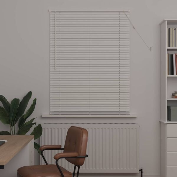 vidaXL Venēcijas žalūzija Regulējams Balts 150 x 90 cm PVC