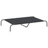 vidaXL paaugstināta suņu gulta, melna 130x80x20 cm, Oksfordas audums