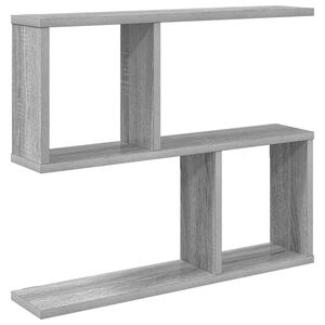 vidaXL Sienas plaukts Pelēks Sonoma 60 x 12 x 50,5 cm