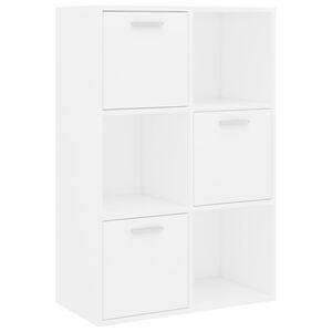 vidaXL skapis, balts, 60x29,5x90 cm, inženierijas koks