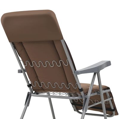 vidaXL salokāmi dārza krēsli ar matračiem, 2 gab., brūni