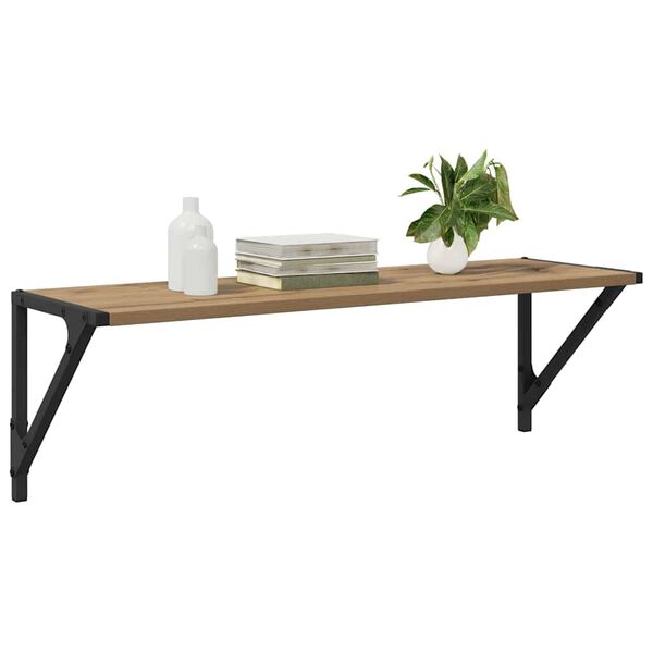 vidaXL Sienas plaukti 2 pcs Artisānā ozols 80 x 25 x 25,5 cm