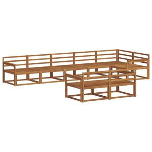 vidaXL Āra dīvānu komplekts 8 pcs Dabiska Cietā akācijas koks