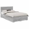 vidaXL Gultas rāmis Pelēks Sonoma 120 x 190 cm Inženierijas koks