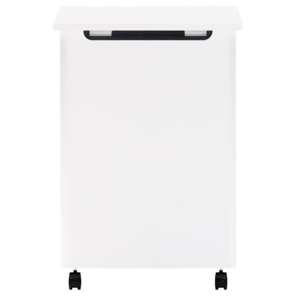 vidaXL veļas kaste ar riteņiem RANA, balts 45x45x64 cm, priedes koks