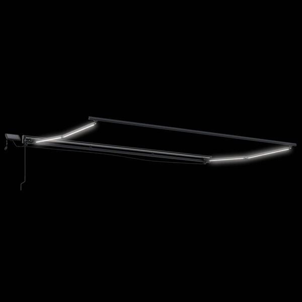 vidaXL Manuāls nojumes rāmis ar LED Balts 4 x 2 m