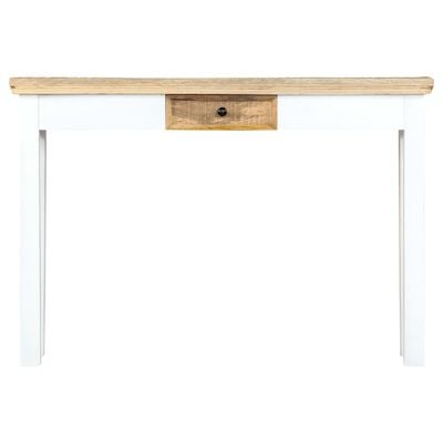 vidaXL konsoles galdiņš, balts un brūns, 110x35x75 cm, mango masīvkoks