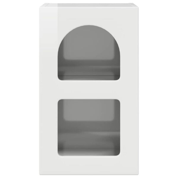 vidaXL Naktsgaldiņ&scaron; Augsta spīduma baltā krāsa 29.5 x 35 x 50 cm