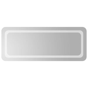 vidaXL LED vannas spogulis Caurspīdīgs 100 x 40 cm rūdīts stikls