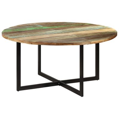 vidaXL virtuves galds, 150x75 cm, pārstrādāts masīvkoks