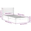 vidaXL Gultas rāmis Vaks brūns 90 x 190 cm Ciets priedes koks