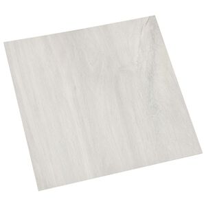 vidaXL Pa&scaron;līmējo&scaron;ie Grīdas Dēļi Balta un Koka Krāsa 30,5 x 30,5 cm