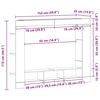 vidaXL Televizora skapīša Vecs koks 152 x 22 x 113 cm