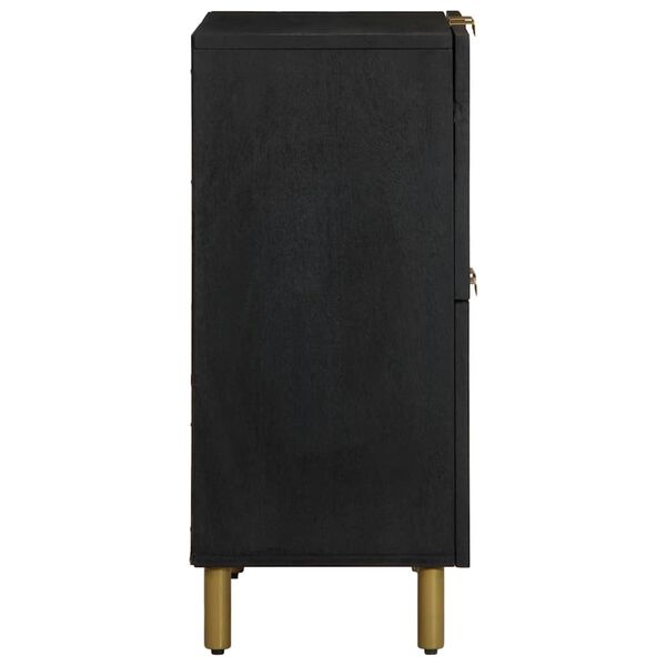 vidaXL kumode, melna, 60x33x75 cm, inženierijas koks